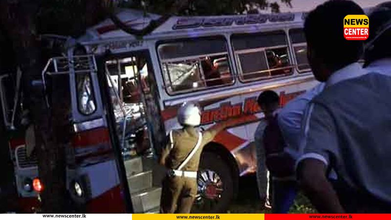 Nearly 20 injured after bus veers off road, crashes into tree in Kinniya