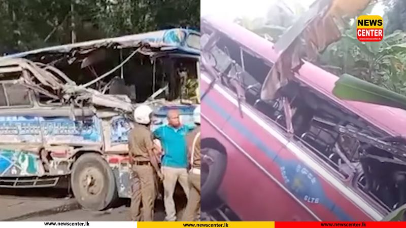 Driver dead, 22 injured in head-on collision of buses in Monaragala