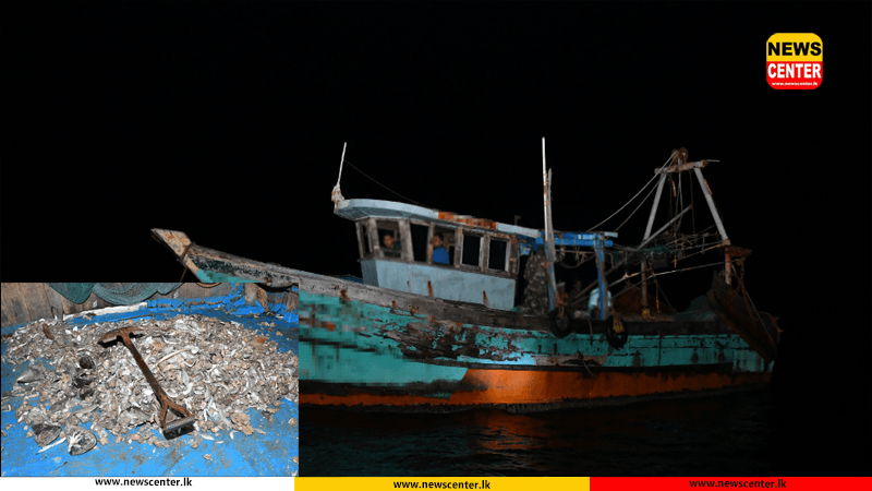  මන්නාරම උතුරු මුහුදේදී  ඉන්දීය ධීවරයින්  පිරිසක් නාවික හමුදා භාරයට